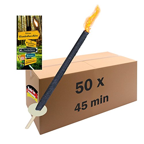 Krause & Sohn 50 St Wachsfackeln 45 Min. Brennzeit_mit Wanderbroschüre_Lagerfeuer kleine Fackel Wachsfackel Krause & Sohn 50 St Wachsfackeln 45 Min. Brennzeit_mit Wanderbroschüre_Lagerfeuer kleine Fackel Wachsfackel von Krause & Sohn