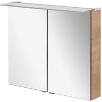 FACKELMANN LED Spiegelschrank B.PERFEKT / Badschrank mit Soft-Close-System / Maße (B x H x T): ca. 80 x 69 x 15 cm / hochwertiger Schrank mit Spiegel von Fackelmann