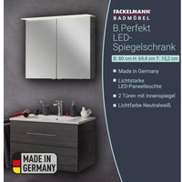 Fackelmann - led Spiegelschrank b.perfekt / Badschrank mit Soft-Close-System / Maße (b x h x t): ca. 80 x 69 x 15 cm / hochwertiger Schrank mit von Fackelmann