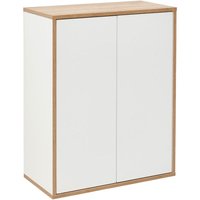 Doppel-Midischrank finn / Badschrank mit Push-to-Open / Maße (b x h x t): ca. 60 x 75 x 30,5 cm / Schrank fürs Bad mit 2 Türen / Korpus: Weiß / von Fackelmann