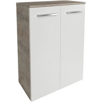 FACKELMANN Doppel-Midischrank »B.style«, Nature-Oak/weiss, 2 Türen, BxHxT: 60,2 x 82,6 x 32 cm von Fackelmann