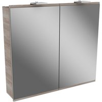 FACKELMANN Spiegelschrank »LIMA«, BxHxT: 80 x 73 x 15,3 cm, 5870-6190 K, kaltweiß, 2W - grau FACKELMANN Spiegelschrank »LIMA«, BxHxT: 80 x 73 x 15,3 cm, 5870-6190 K, kaltweiß, 2W - grau von Fackelmann