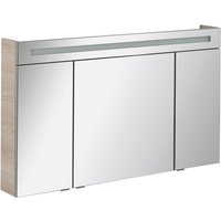 FACKELMANN Spiegelschrank »B.clever«, BxHxT: 120 x 70,6 x 15,8 cm, 6000 K, kaltweiß, 11W - grau von Fackelmann