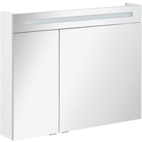 FACKELMANN Spiegelschrank »B.clever«, BxHxT: 90 x 70,6 x 15,8 cm, 6000 K, kaltweiß, 8W - grau von Fackelmann