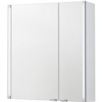 FACKELMANN Spiegelschrank »LED LINE«, BxHxT: 60,7 x 66,6 x 16,4 cm, 6000 - 6500 K, kaltweiß, 2W - grau von Fackelmann