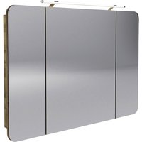 FACKELMANN Spiegelschrank »MILANO«, BxHxT: 109,9 x 78 x 15,8 cm, 6500 K, kaltweiß - grau FACKELMANN Spiegelschrank »MILANO«, BxHxT: 109,9 x 78 x 15,8 cm, 6500 K, kaltweiß - grau von Fackelmann