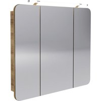 FACKELMANN Spiegelschrank »MILANO«, BxHxT: 89,9 x 78 x 15,8 cm, 6500 K, kaltweiß - grau von Fackelmann