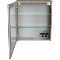 FACKELMANN Spiegelschrank »Oxford«, Nature-Oak, 1 Tür, BxHxT: 60,2 x 69,6 x 20 cm - grau von Fackelmann