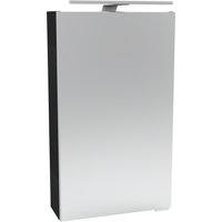 FACKELMANN Spiegelschrank "SBC" Spiegelschrank mit LED-Aufsatzleuchte, für das Gästebad, Schalter und Steckdose, Breite 40cm, Anschlag links von Fackelmann