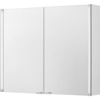 FACKELMANN Spiegelschrank »LED LINE«, BxHxT: 80,7 x 66,6 x 16,4 cm, 6000 - 6500 K, kaltweiß, 2W - grau von Fackelmann