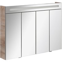 FACKELMANN Spiegelschrank »Twindy«, BxHxT: 110 x 78,5 x 16,5 cm, 4-türig, eiche natur - braun von Fackelmann