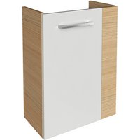 FACKELMANN Waschbeckenunterschrank »SBC«, links, Sandeiche/Weiß, Hochglanz, BxHxT: 44 x 60 x 24,3 cm - weiss von Fackelmann