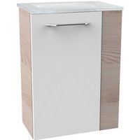 FACKELMANN Waschbeckenunterschrank »SBC«, links, Alaska-Esche/Weiss, Hochglanz, BxHxT: 44 x 60 x 24,3 cm FACKELMANN Waschbeckenunterschrank »SBC«, links, Alaska-Esche/Weiss, Hochglanz, BxHxT: 44 x 60 x 24,3 cm von Fackelmann