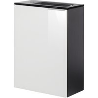 FACKELMANN Waschbeckenunterschrank »SBC«, links, lackiertes Glas, weiss, BxHxT: 44 x 60 x 24,3 cm von Fackelmann