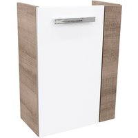 FACKELMANN Waschbeckenunterschrank »SBC«, links, Graueiche/Weiß, Hochglanz, BxHxT: 44 x 60 x 24,3 cm - weiss FACKELMANN Waschbeckenunterschrank »SBC«, links, Graueiche/Weiß, Hochglanz, BxHxT: 44 x 60 x 24,3 cm - weiss von Fackelmann