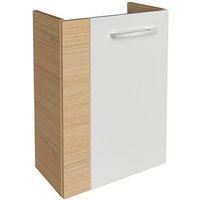 FACKELMANN Waschbeckenunterschrank »SBC«, rechts, Sandeiche/Weiß, Hochglanz, BxHxT: 44 x 60 x 24,3 cm - weiss FACKELMANN Waschbeckenunterschrank »SBC«, rechts, Sandeiche/Weiß, Hochglanz, BxHxT: 44 x 60 x 24,3 cm - weiss von Fackelmann