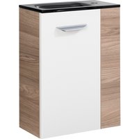 FACKELMANN Waschbeckenunterschrank »SBC«, links, Steinesche/Weiss, Hochglanz, BxHxT: 44 x 60 x 24,3 cm FACKELMANN Waschbeckenunterschrank »SBC«, links, Steinesche/Weiss, Hochglanz, BxHxT: 44 x 60 x 24,3 cm von Fackelmann