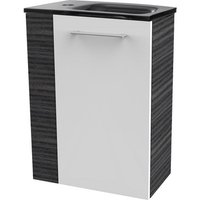 FACKELMANN Waschbeckenunterschrank »SBC«, rechts, Dark-Oak/Weiß, Hochglanz, BxHxT: 44 x 60 x 24,3 cm - weiss FACKELMANN Waschbeckenunterschrank »SBC«, rechts, Dark-Oak/Weiß, Hochglanz, BxHxT: 44 x 60 x 24,3 cm - weiss von Fackelmann