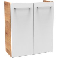 FACKELMANN Waschbeckenunterschrank »SBC«, Asteiche/Weiss, Hochglanz, BxHxT: 52 x 60 x 24,3 cm FACKELMANN Waschbeckenunterschrank »SBC«, Asteiche/Weiss, Hochglanz, BxHxT: 52 x 60 x 24,3 cm von Fackelmann