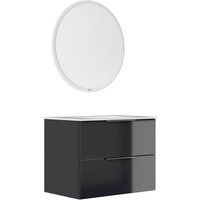 FACKELMANN Waschplatz-Set »LUNA«, 80cm Anthrazit - grau FACKELMANN Waschplatz-Set »LUNA«, 80cm Anthrazit - grau von Fackelmann