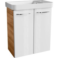 FACKELMANN Waschtisch "Mini-Gäste-WC-Set MILANO" 2-teilig, 2 tlg. Badmöbel, Breite 55cm von Fackelmann