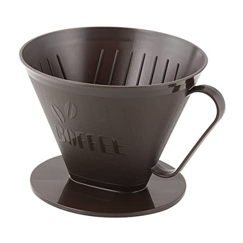 Fackelmann Filterbehälter Nr. 4, Filterhalter, Kaffeefilter für bis zu 4 Tassen, Handfilter (Farbe: Braun), Menge: 1 Stück von FACKELMANN