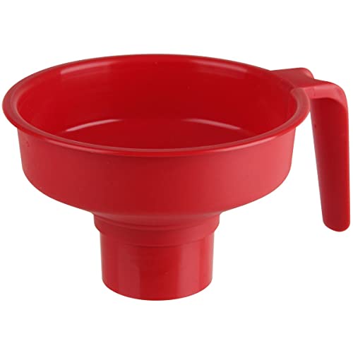 Fackelmann Einfülltrichter – Robust & Spülmaschinenfest, PP, Rot, 160x137x79mm, Hängbar, Designed in Germany von FACKELMANN