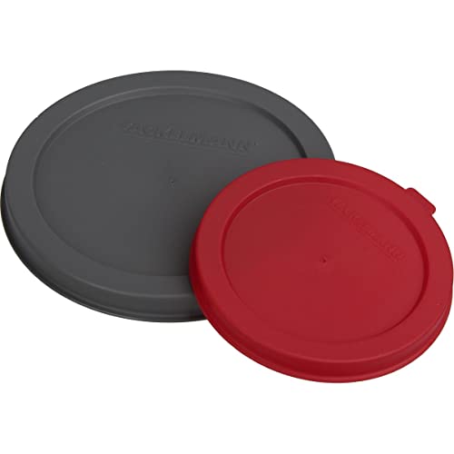 Fackelmann Dosendeckel CAT&DOG, Plastikdeckel für Konserven, Verschluss für Futterdosen (Farbe: Rot, Grau), Menge: 2 Stück Fackelmann Dosendeckel CAT&DOG, Plastikdeckel für Konserven, Verschluss für Futterdosen (Farbe: Rot, Grau), Menge: 2 Stück von FACKELMANN
