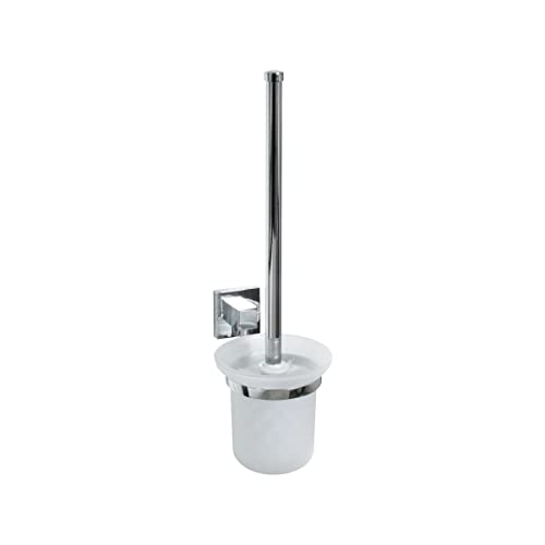 Fackelmann Toilettenbürste mit Halter MARE, WC-Garnitur, WC-Bürste mit verchromter Wandhalterung (Farbe: Silber/Milchig), Menge: 1 Stück Fackelmann Toilettenbürste mit Halter MARE, WC-Garnitur, WC-Bürste mit verchromter Wandhalterung (Farbe: Silber/Milchig), Menge: 1 Stück von FACKELMANN