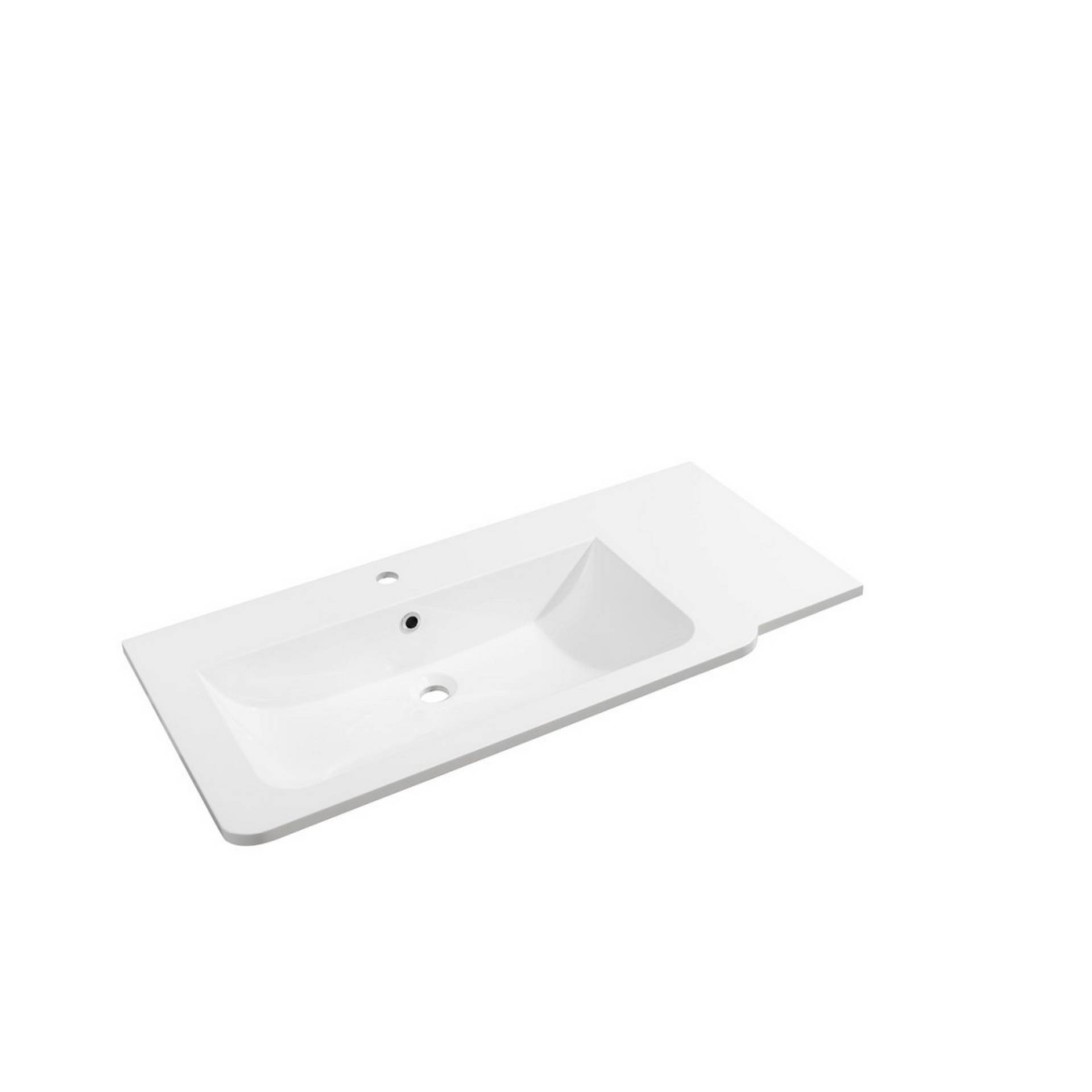 Fackelmann Gussmarmorbecken 'Luxor' weiß 100 x 14,5 x 48,5 cm links Fackelmann Gussmarmorbecken 'Luxor' weiß 100 x 14,5 x 48,5 cm links von Fackelmann