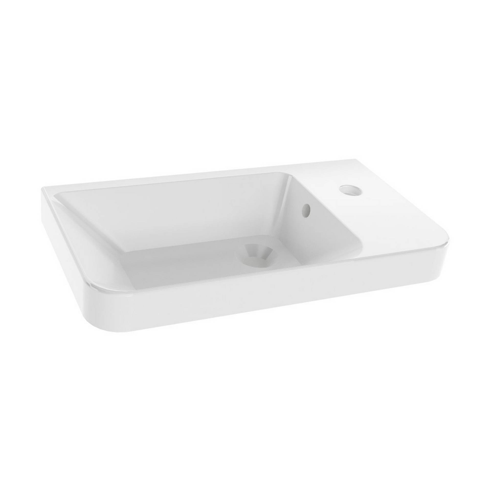 Fackelmann Waschbecken eckig 'Milano' weiß 55,5 x 15,5 x 30 cm Fackelmann Waschbecken eckig 'Milano' weiß 55,5 x 15,5 x 30 cm von Fackelmann