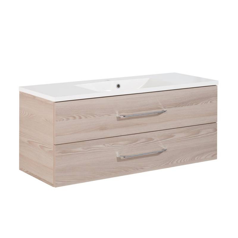 Fackelmann Waschbecken mit Unterschrank 'B.Clever' braun 120 x 50,8 x 46 cm von Fackelmann
