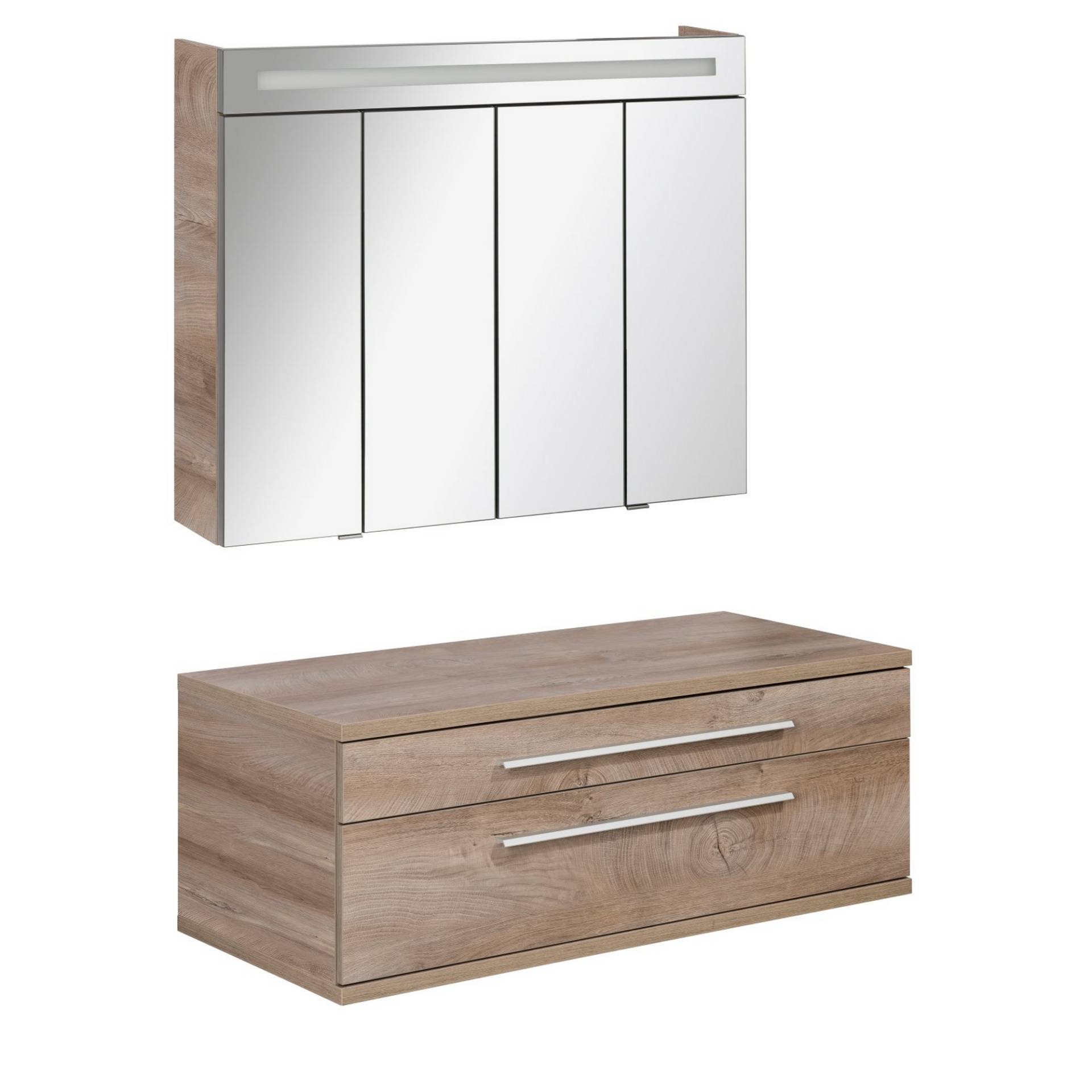 Fackelmann Badmöbelset 'STANFORD' Spiegelschrank und Waschbeckenunterschrank nature oak Fackelmann Badmöbelset 'STANFORD' Spiegelschrank und Waschbeckenunterschrank nature oak von Fackelmann