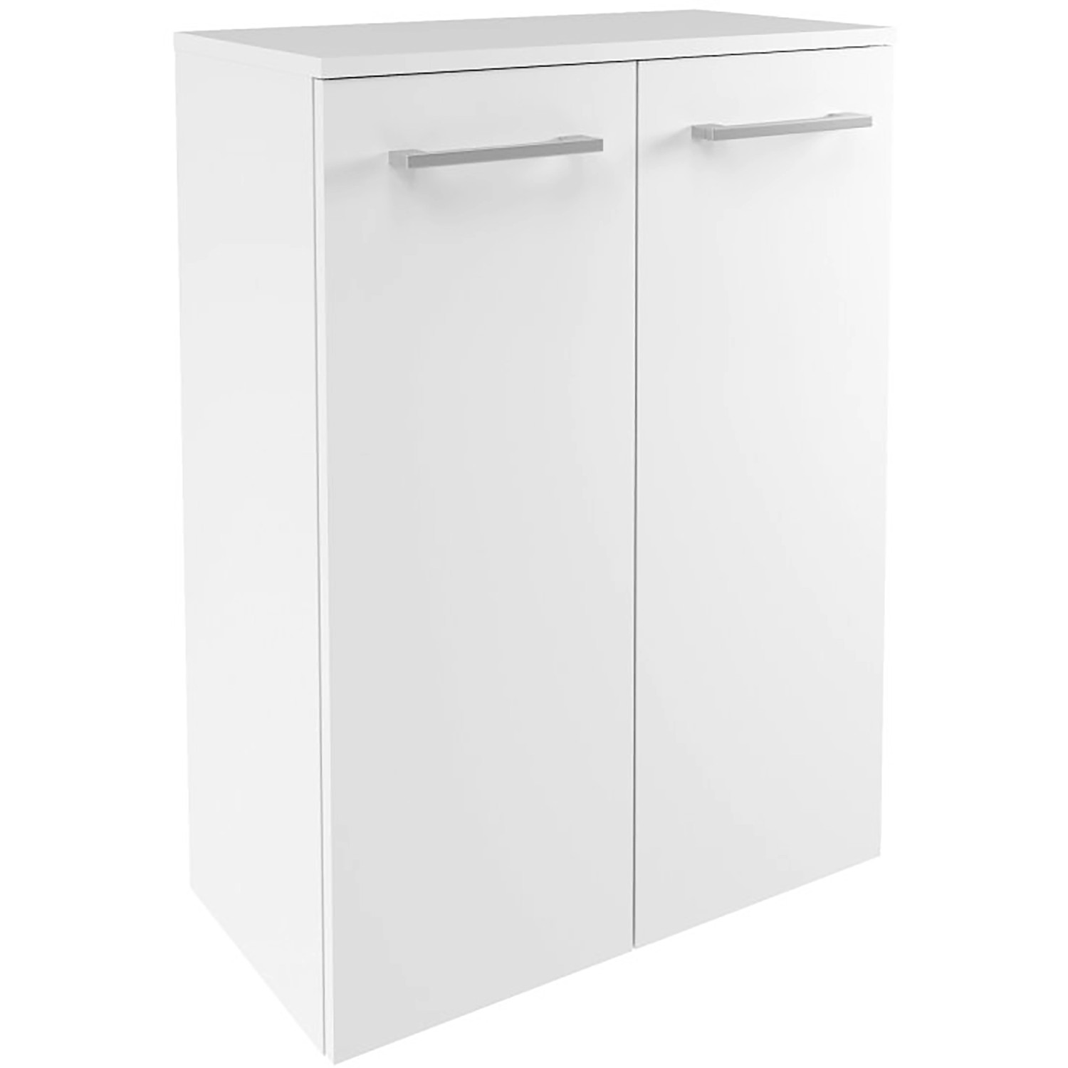 Fackelmann Doppel-Hängeschrank Verona 60 cm Weiß Glanz/Weiß Hochglanz von Fackelmann