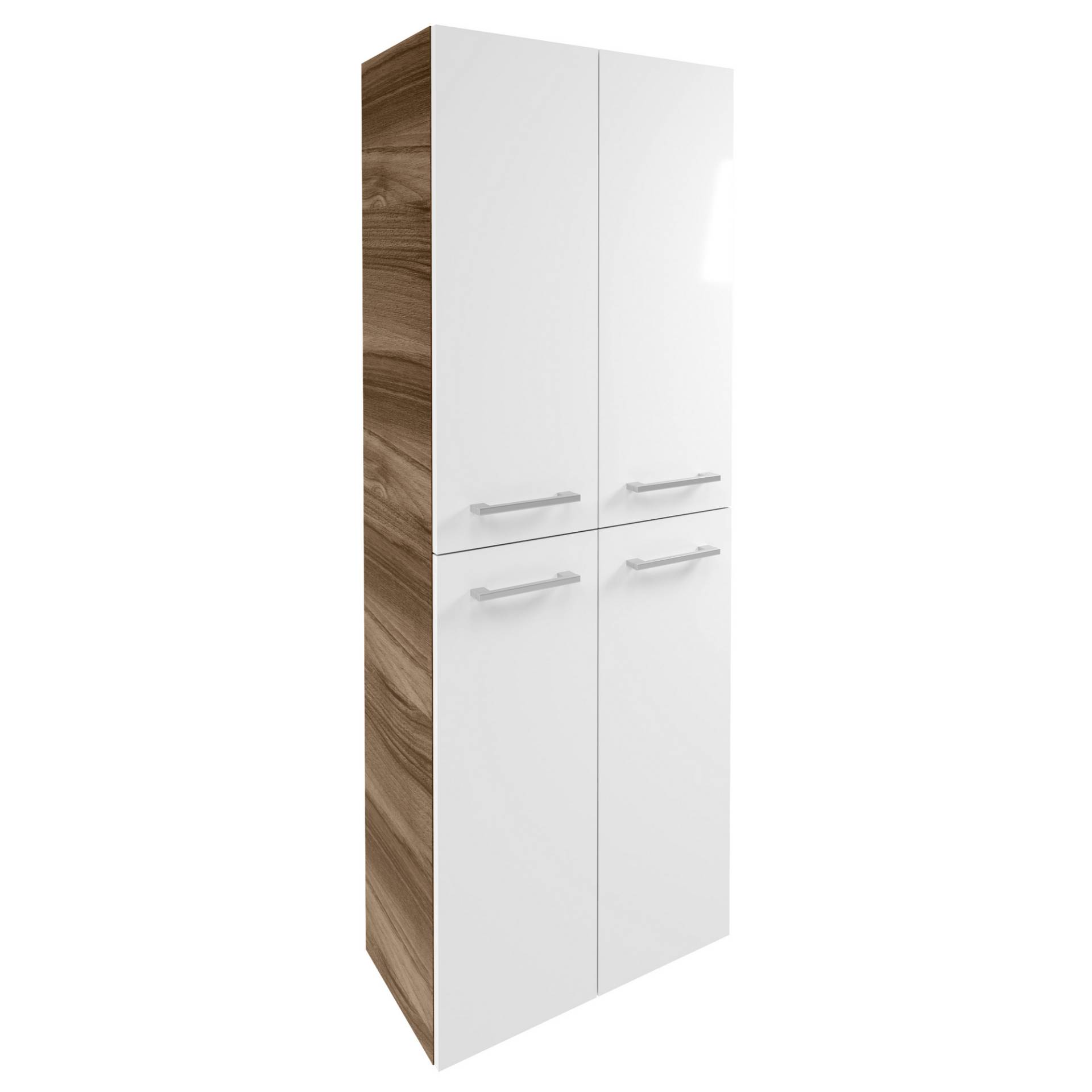 Fackelmann Hochschrank 'Verona' braun, weiß glänzend 60 x 162 x 31,8 cm Fackelmann Hochschrank 'Verona' braun, weiß glänzend 60 x 162 x 31,8 cm von Fackelmann