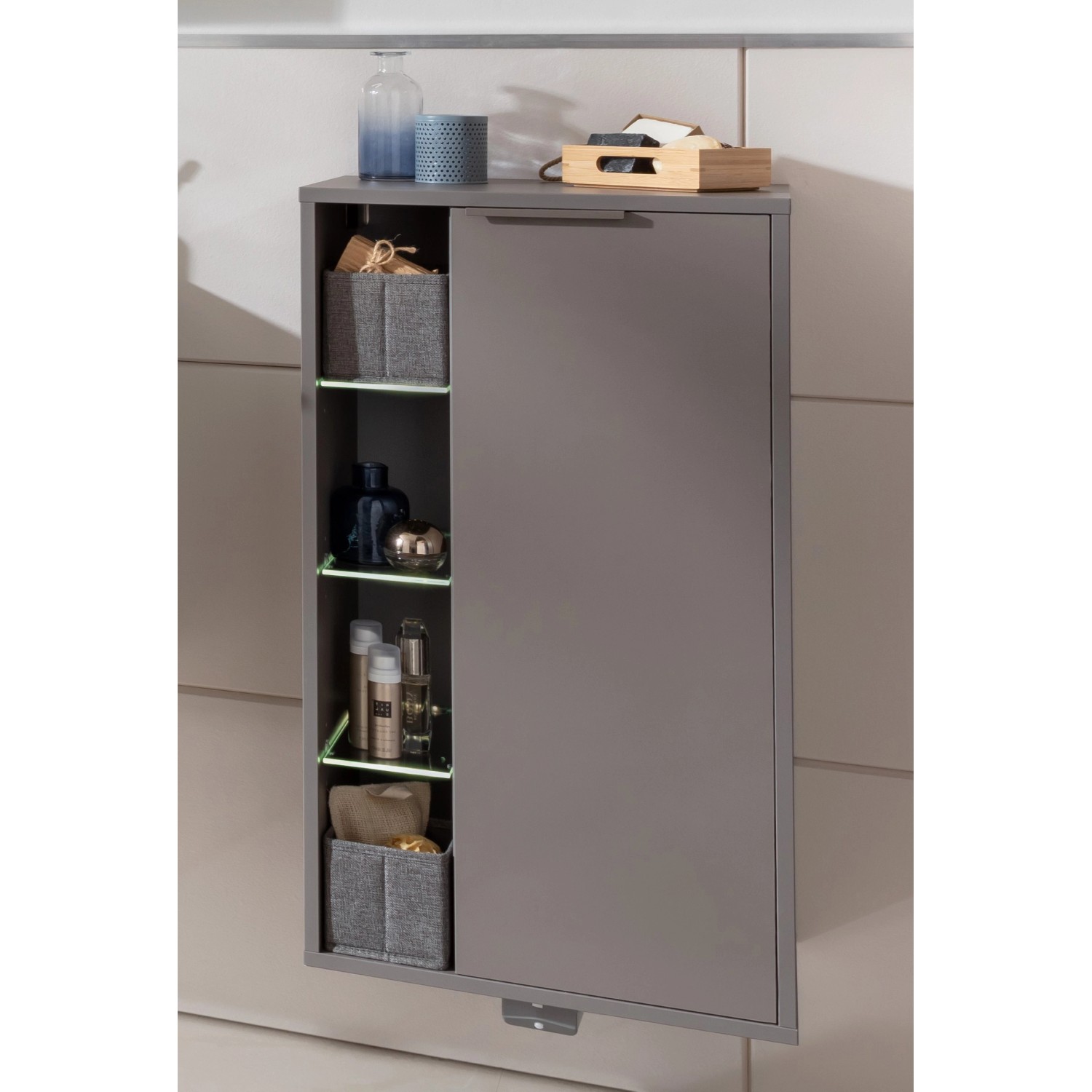 Fackelmann Fach-Midischrank B.Paris Rechts 47 cm Cubanit Grau Fackelmann Fach-Midischrank B.Paris Rechts 47 cm Cubanit Grau von Fackelmann