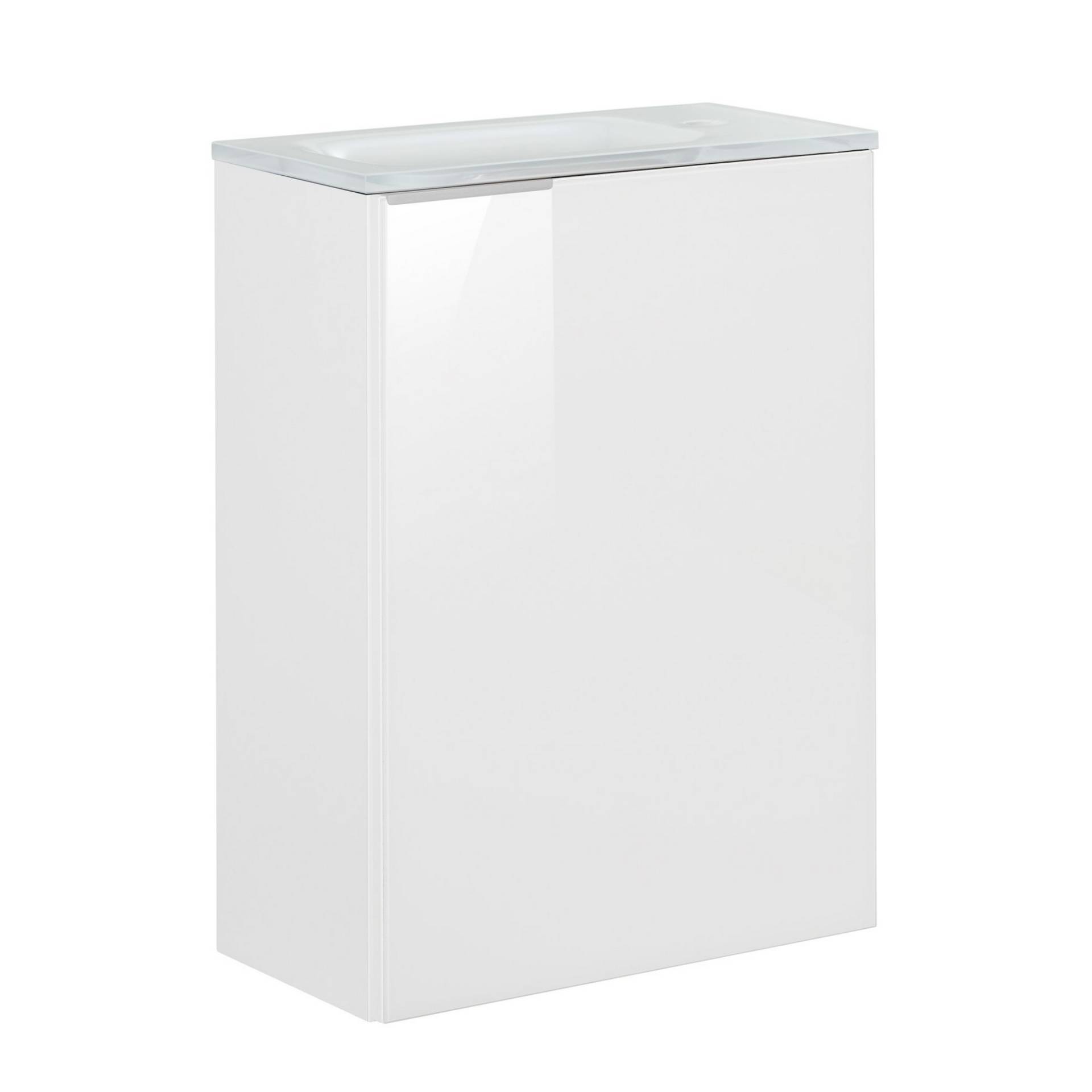Fackelmann Glasbecken mit Unterschrank 'SBC' Hahnloch rechts weiß/weiß 45 x 61,5 x 25 cm Fackelmann Glasbecken mit Unterschrank 'SBC' Hahnloch rechts weiß/weiß 45 x 61,5 x 25 cm von Fackelmann