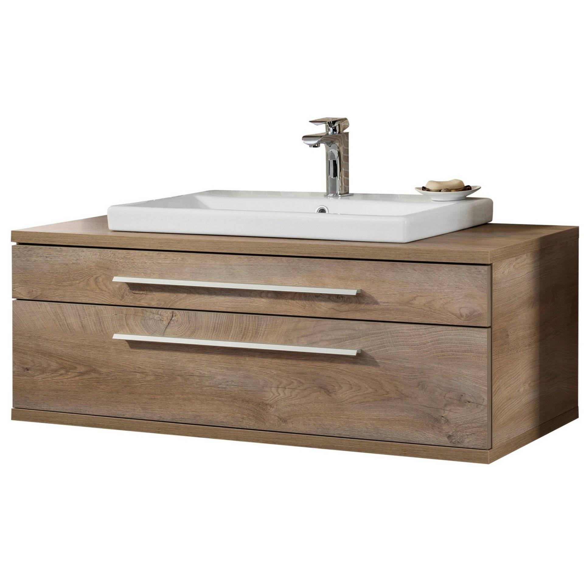 Fackelmann Keramikwaschbecken mit Unterschrank 'STANFORD' weiß/nature oak 100 x 45,4 x 50 cm Fackelmann Keramikwaschbecken mit Unterschrank 'STANFORD' weiß/nature oak 100 x 45,4 x 50 cm von Fackelmann