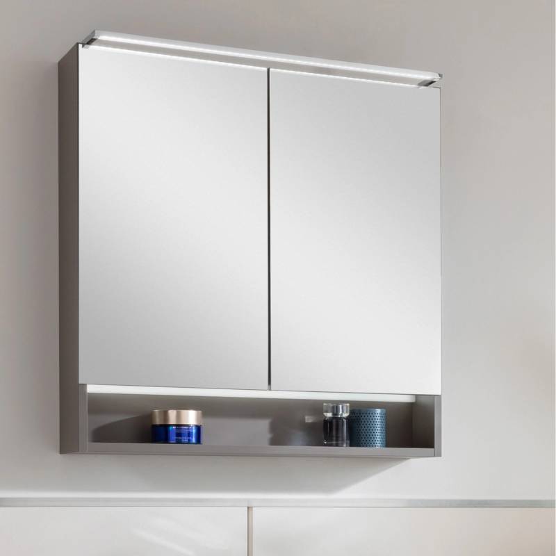 Fackelmann LED-Spiegelschrank B.Paris 70 cm x 71,8 cm Cubanit Grau von Fackelmann