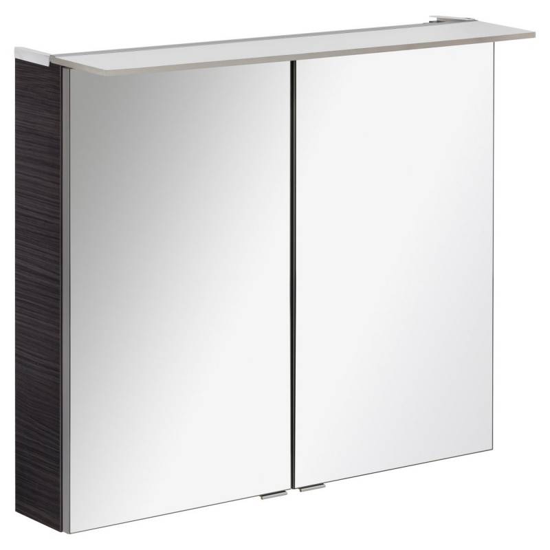 Fackelmann LED-Spiegelschrank 'B.Perfekt' braun glänzend 80 x 69,4 x 23,5 cm von Fackelmann