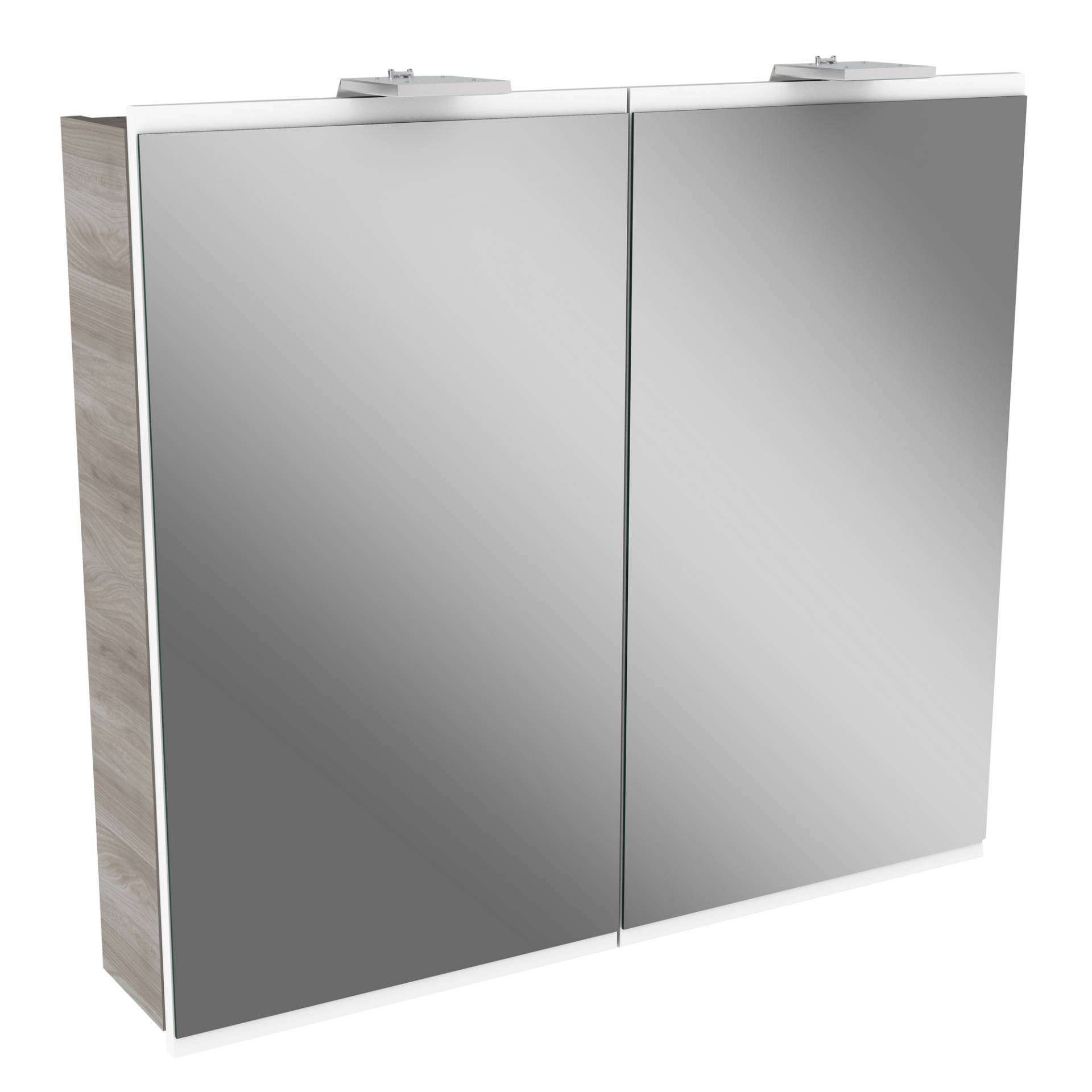 Fackelmann LED-Spiegelschrank 'Lima' steinesche/weiß 80 x 71,2 x 15,3 cm von Fackelmann