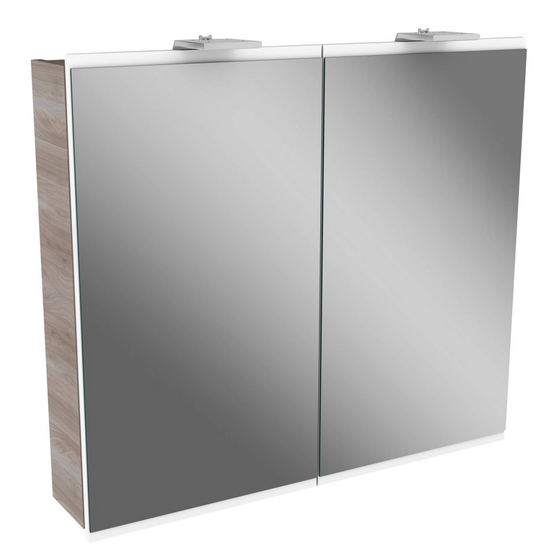 Fackelmann LED-Spiegelschrank 'Lima' braun, weiß 80 x 71,2 x 15,3 cm Fackelmann LED-Spiegelschrank 'Lima' braun, weiß 80 x 71,2 x 15,3 cm von Fackelmann