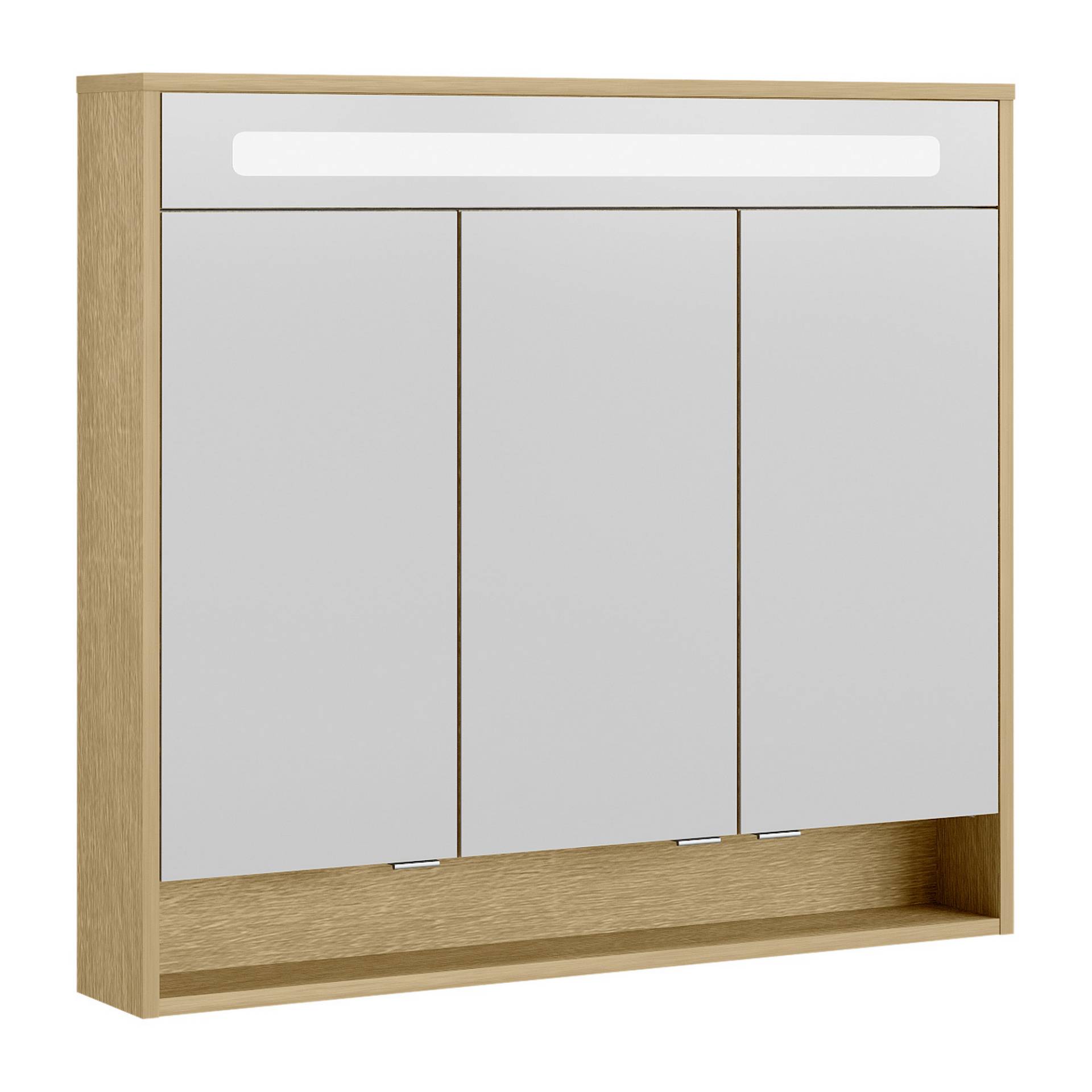 Fackelmann LED-Spiegelschrank 'Natura' asteiche 93,4 x 84 x 15,5 cm von Fackelmann