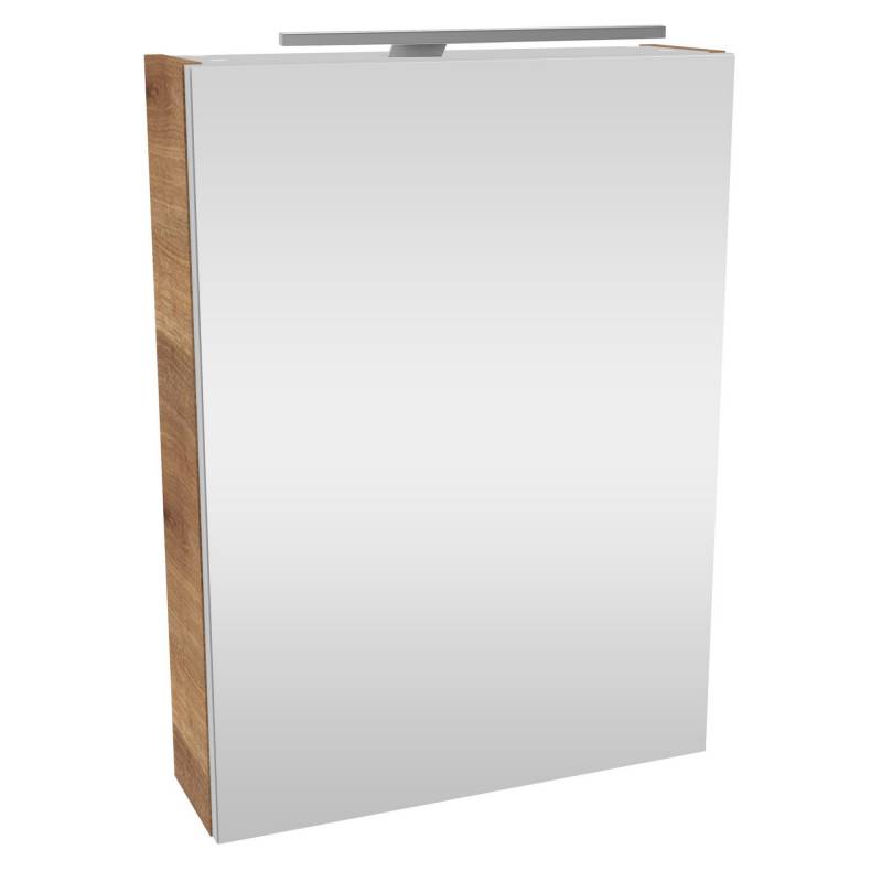 Fackelmann LED-Spiegelschrank 'SBC' braun 50 x 68 x 15,3 cm rechts von Fackelmann