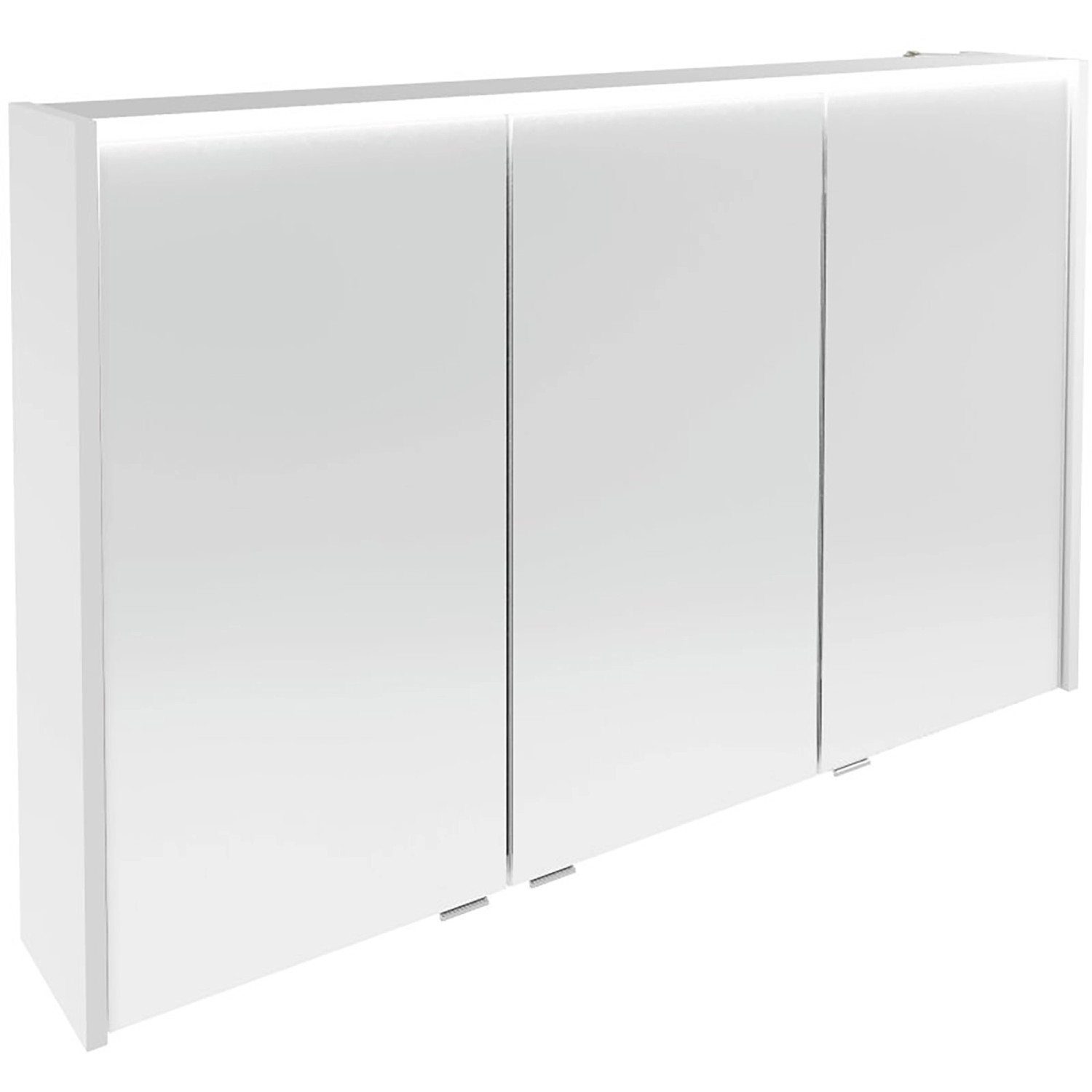 Fackelmann LED-Spiegelschrank Verona 110 cm 3 Türen Weiß Glanz von Fackelmann