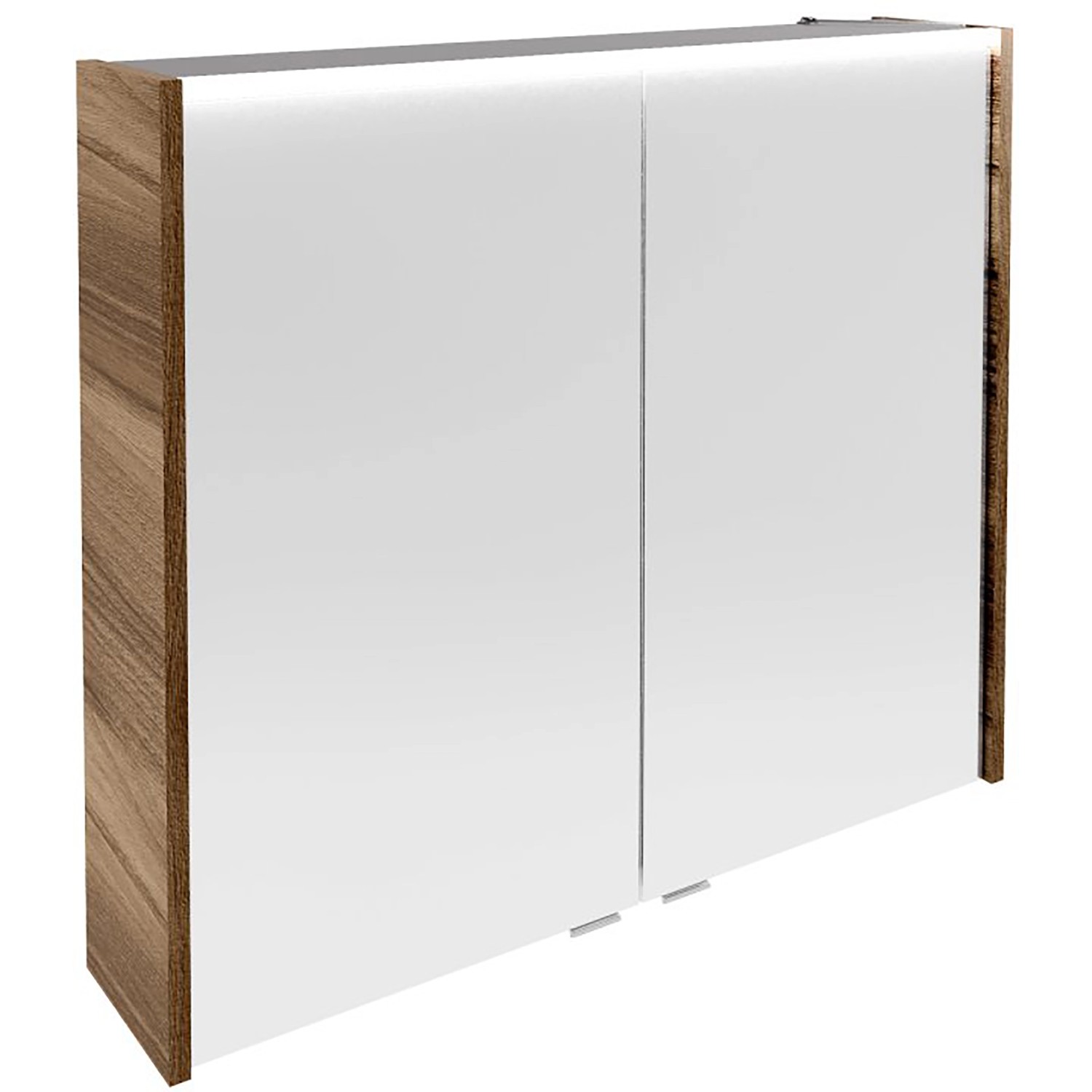 Fackelmann LED-Spiegelschrank Verona 80 cm 2 Türen Nussbaum von Fackelmann