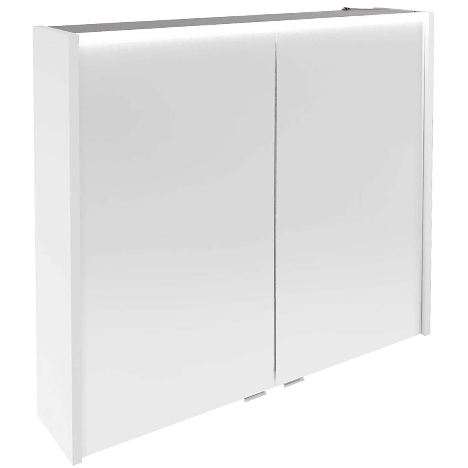 Fackelmann LED-Spiegelschrank Verona 80 cm 2 Türen Weiß Glanz von Fackelmann