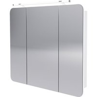 Led Spiegelschrank milano / Badschrank mit 3D Effekt / Soft-Close / Maße (b x h x t): ca. 90 x 78 x 15,5 cm / Schrank mit Spiegel & LED-Beleuchtung von Fackelmann