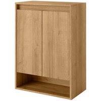 Doppel-Midischrank Natura / Badschrank mit Soft-Close / Maße (b x h x t): ca. 60,2 x 82,6 x 32 cm / hochwertiger Schrank fürs Bad / 2 Türen / Offene von Fackelmann