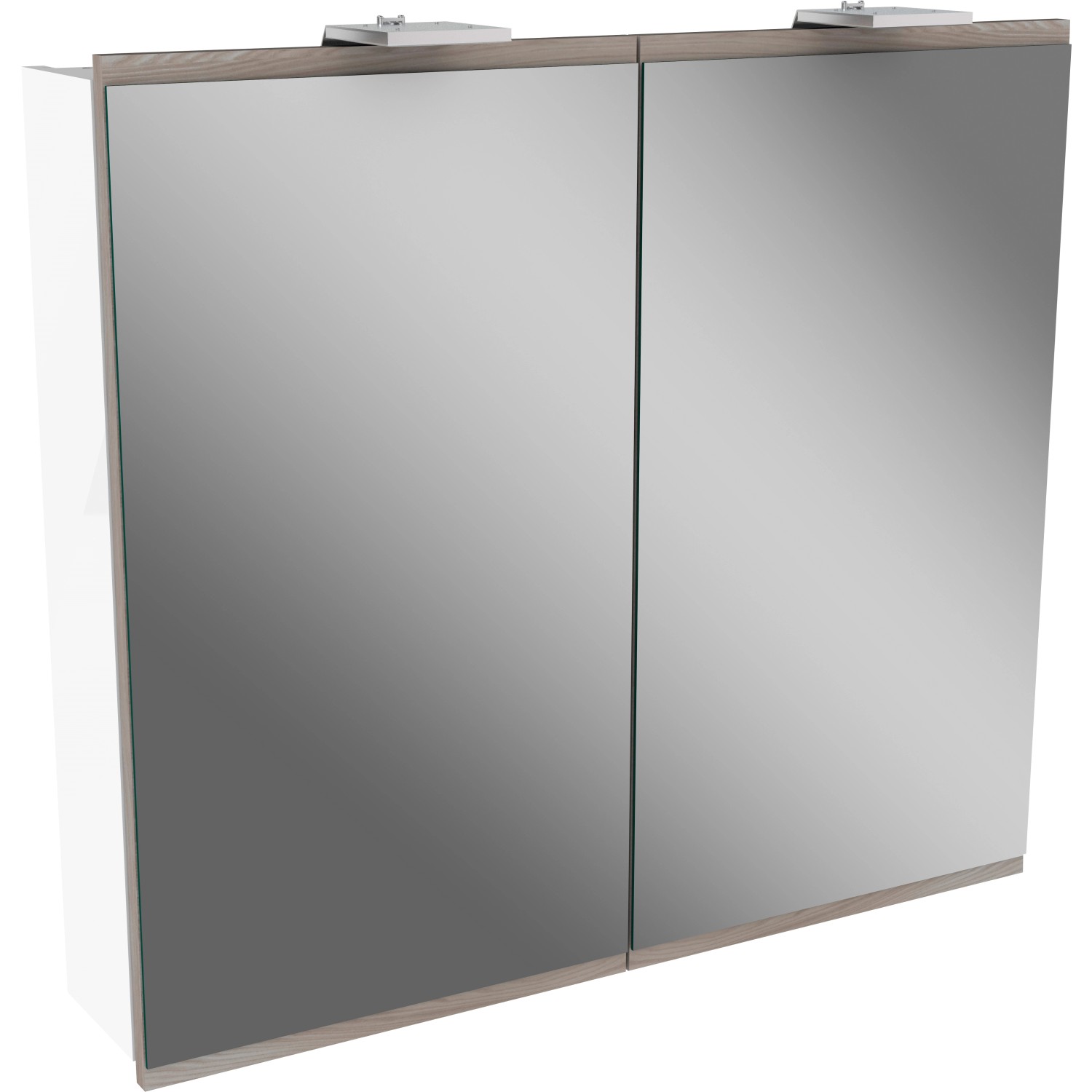 Fackelmann Spiegelschrank Lima Weiß 80 cm mit Softclose Türen von Fackelmann